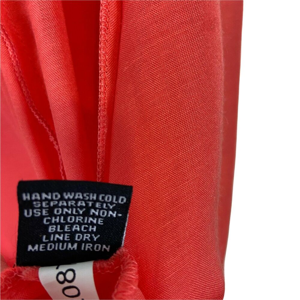 Dimri Full Skirt Womens Coral Raw Edge Semi Sheer Tie Waist Size Medium - Picture 8 of 15
